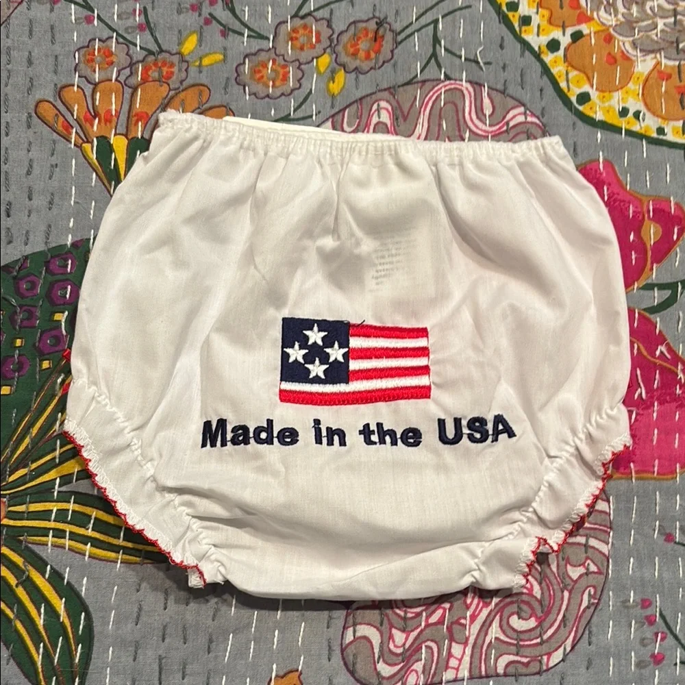 Alexis White and Red Diaper Covers